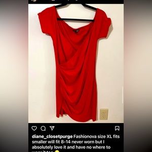 Fashionova red mini dress